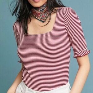 Anthropologie The Fifth Label Red and White Striped top